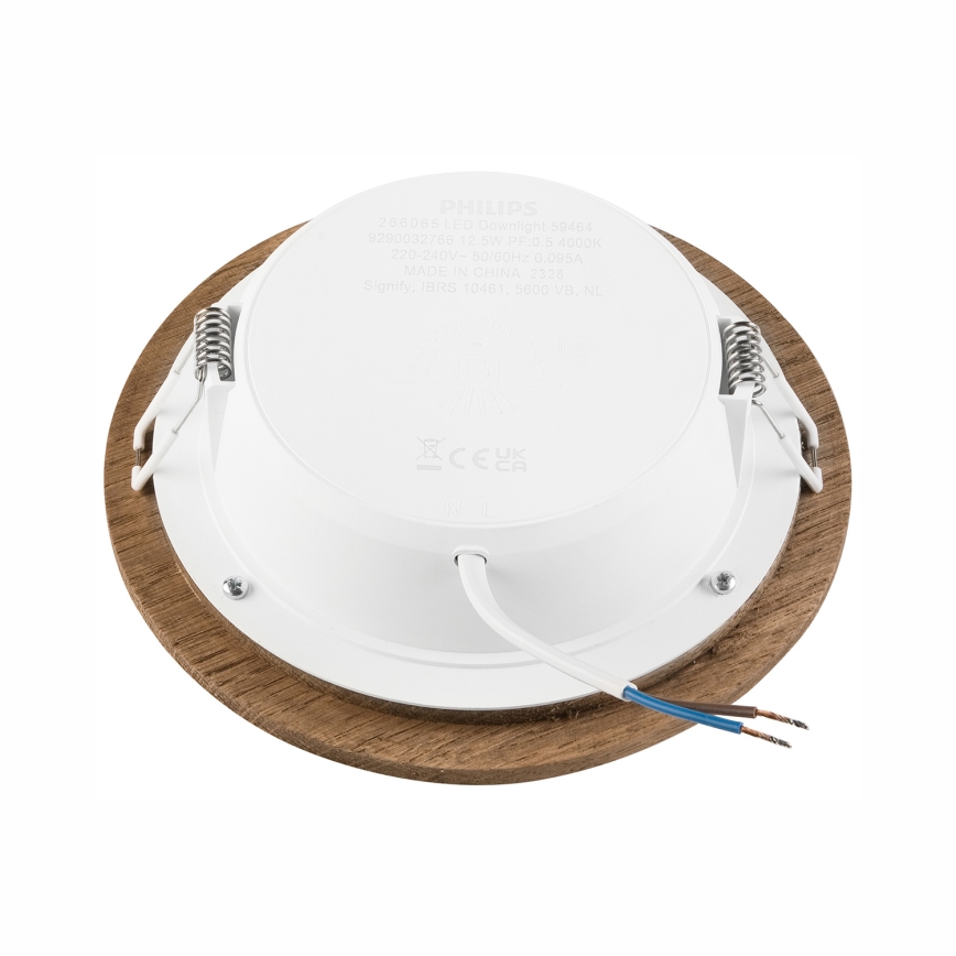 LED Hang plafondverlichting WOODY SPOT LED/12,5W/230V 4000K walnoot ø 16 cm