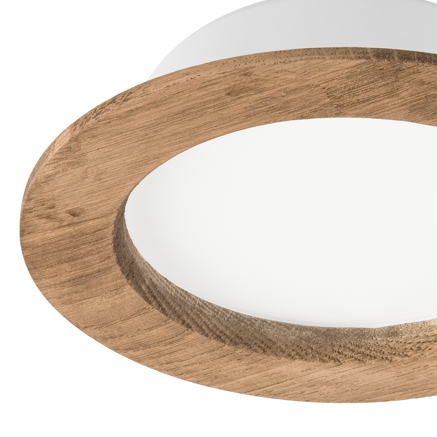 LED Hang plafondverlichting WOODY SPOT LED/12,5W/230V 4000K walnoot ø 16 cm