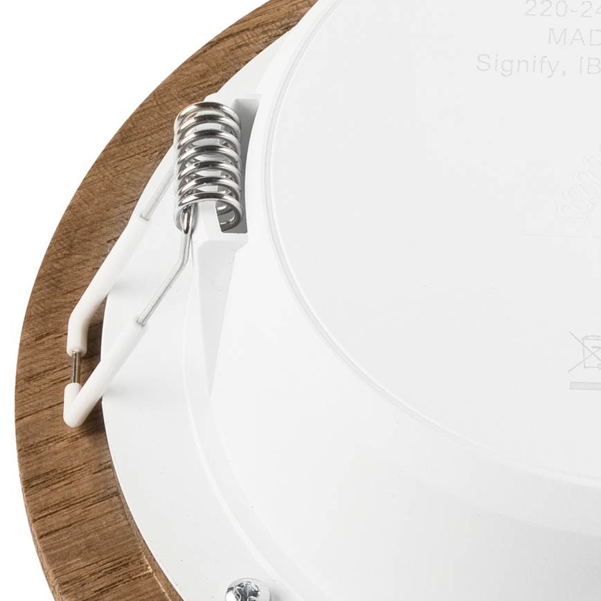 LED Hang plafondverlichting WOODY SPOT LED/12,5W/230V 4000K walnoot ø 16 cm
