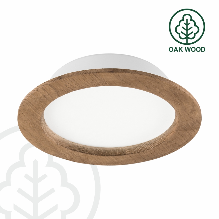 LED Hang plafondverlichting WOODY SPOT LED/16,5W/230V 4000K walnoot ø 18,5 cm