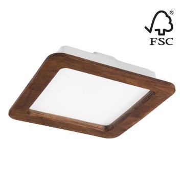 LED Hang plafondverlichting WOODY SPOT LED/17W/230V 3000K kers 18,5x18,5 cm