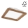 LED Hang plafondverlichting WOODY SPOT LED/17W/230V 3000K walnoot 18,5x18,5 cm