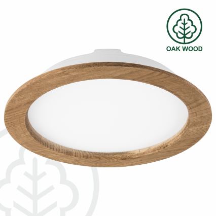 LED Hang plafondverlichting WOODY SPOT LED/23,5W/230V 4000K walnoot ø 23,5 cm