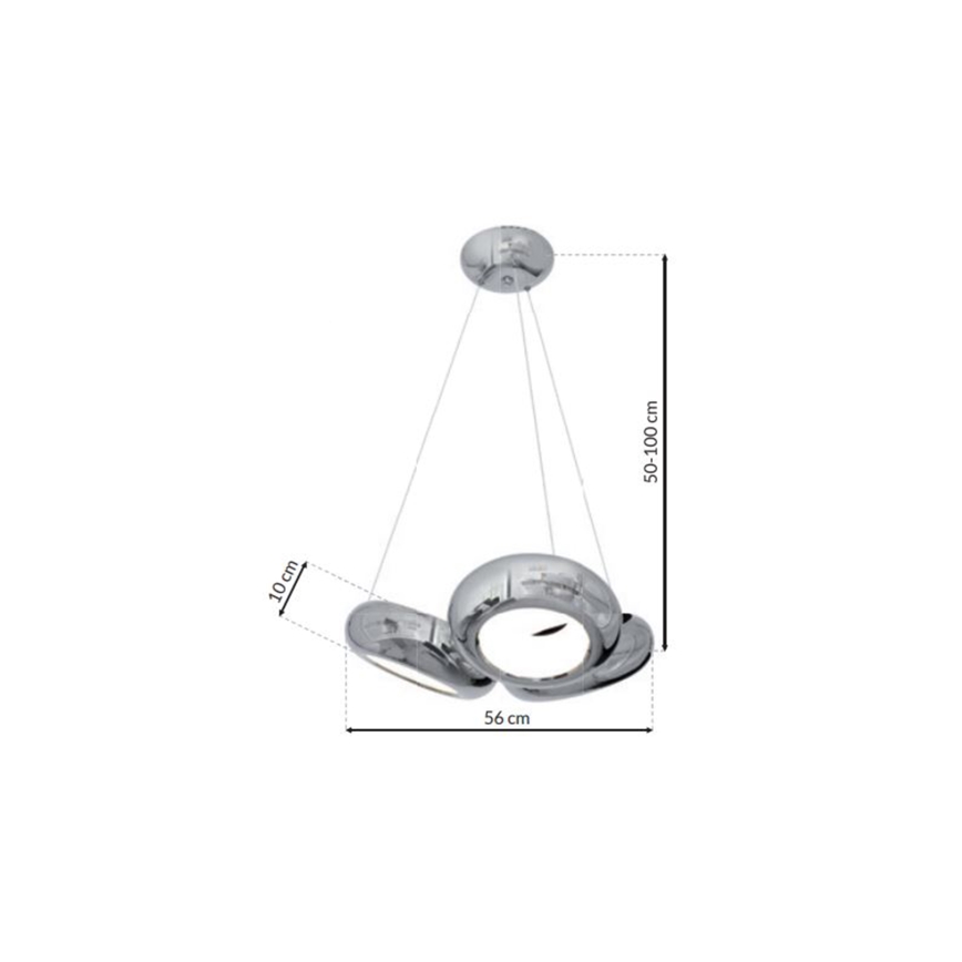 LED Hanglamp aan draad MERCURIO 3xLED/12W/230V
