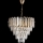 LED Hanglamp aan een ketting 7xE27/60W/230V + 4xLED/6W diameter 40 cm goud