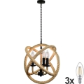 LED Hanglamp aan een ketting ROPE GLOBO 3xE14/4,3W/230V