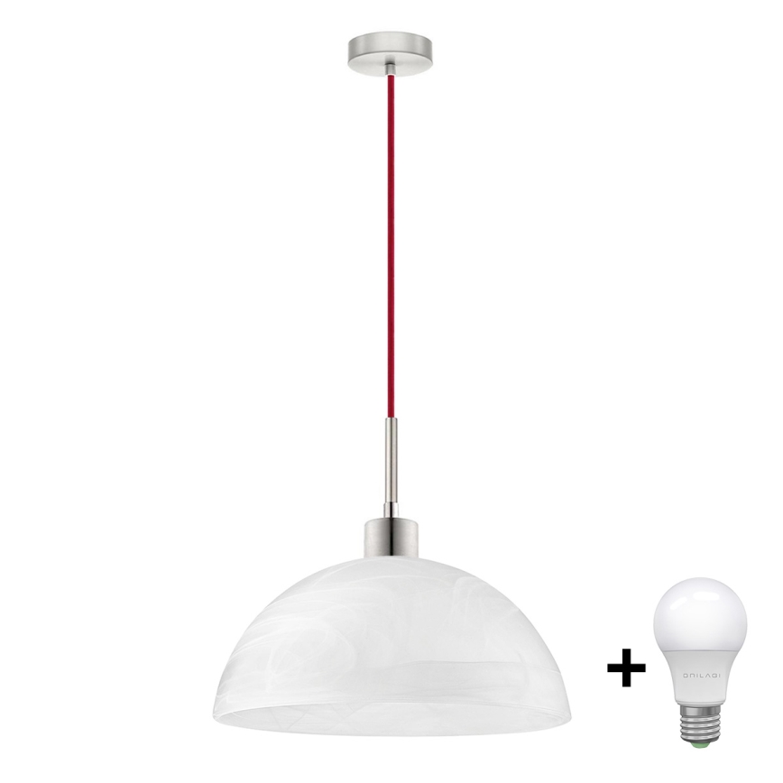 LED Hanglamp aan een koord 1xE27/60W/230V wit