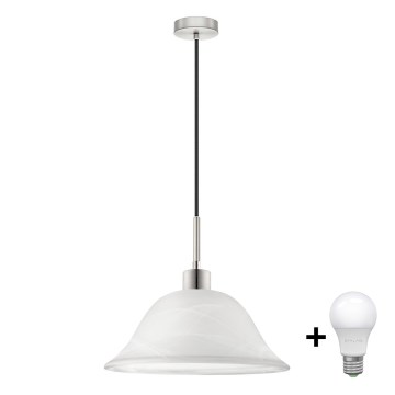 LED Hanglamp aan een koord 1xE27/60W/230V wit