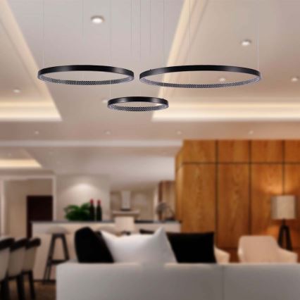 LED Hanglamp aan een koord 3xLED/19W/230V 4000K zwart