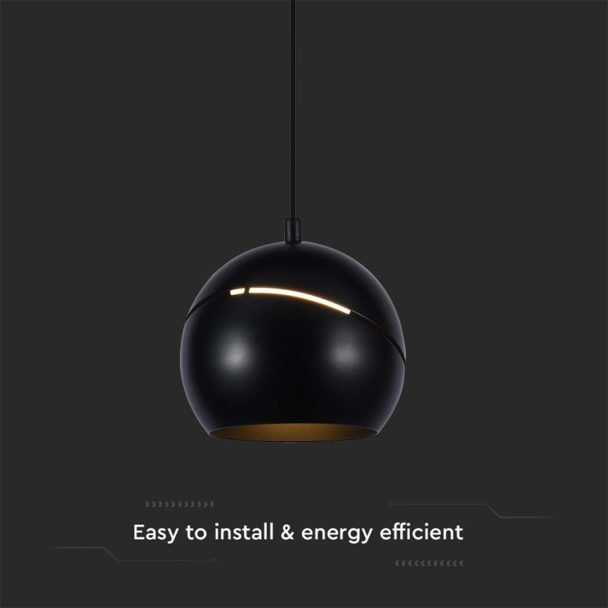 LED Hanglamp aan een koord aanraken LED/8,5W/230V 3000K zwart
