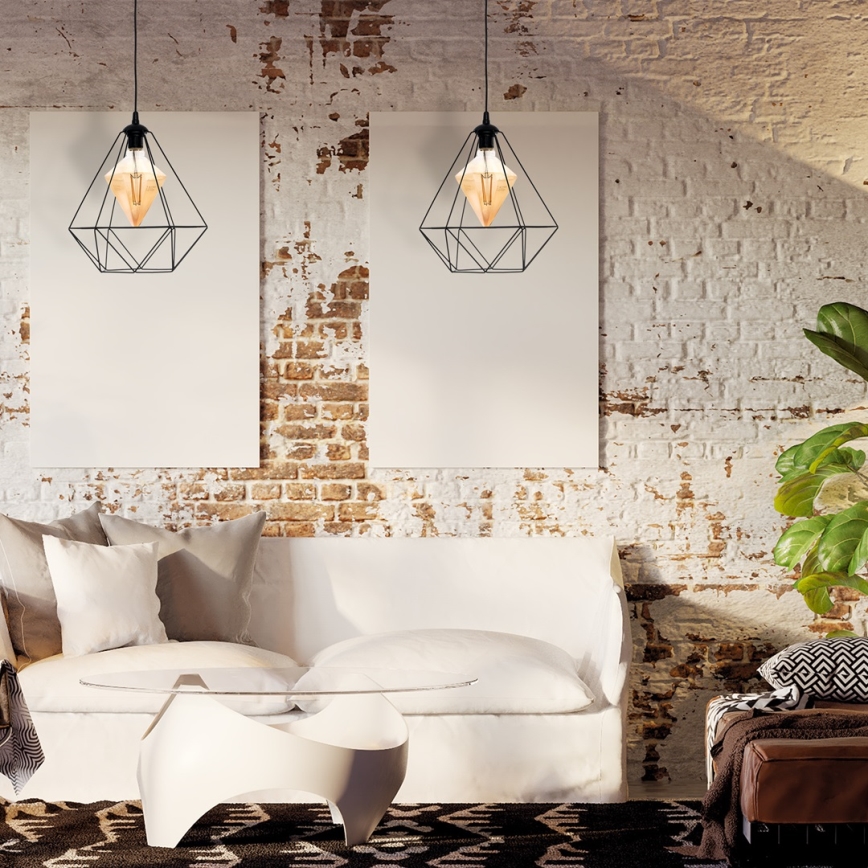 LED Hanglamp aan een koord ALAMBRE 1xE27/4W/230V zwart