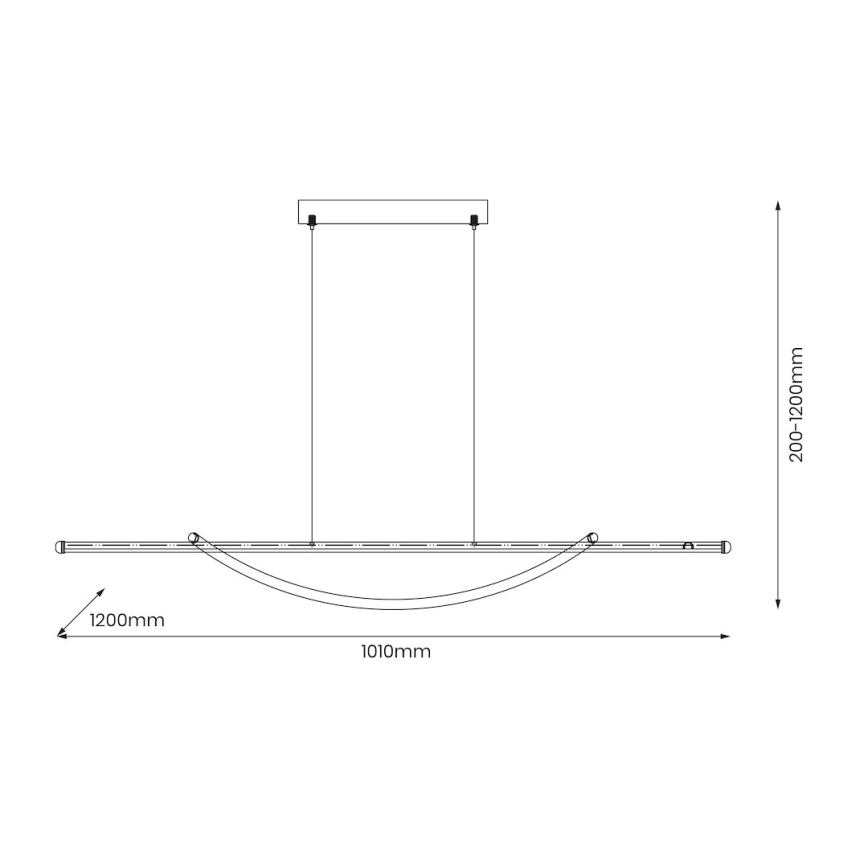 LED Hanglamp aan een koord AMBAR LED/35W/230V zwart