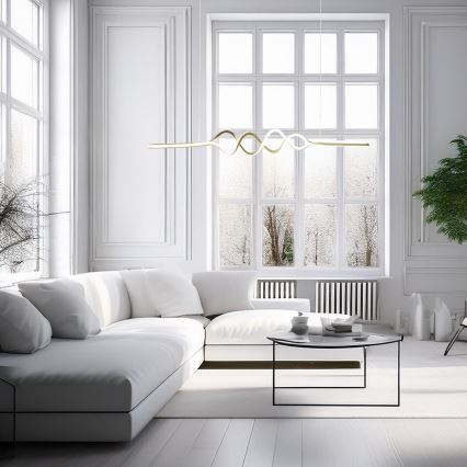 LED Hanglamp aan een koord ANCONA LED/36W/230V goud
