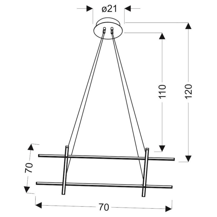 LED Hanglamp aan een koord ANDROS LED/40W/230V