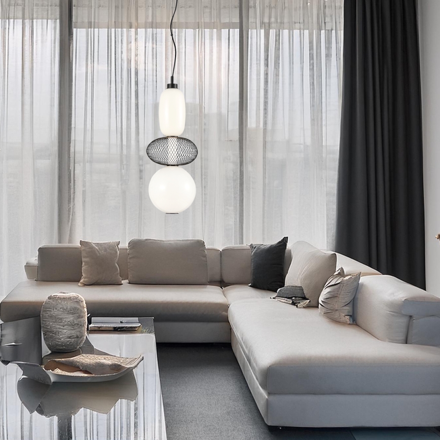 LED Hanglamp aan een koord ARAME LED/23W/230V diameter 22 cm zwart