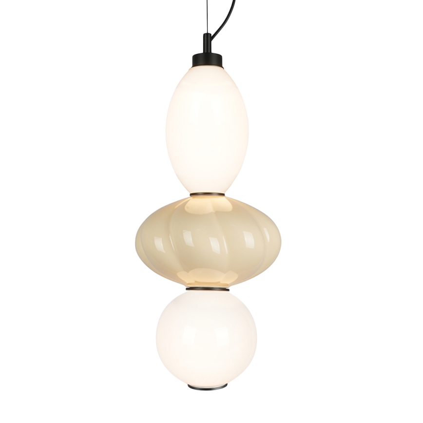 LED Hanglamp aan een koord ASCOLI LED/18W/230V diameter 20 cm beige