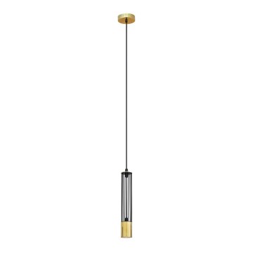 LED Hanglamp aan een koord BARS 1xGU10/4,8W/230V zwart/goud