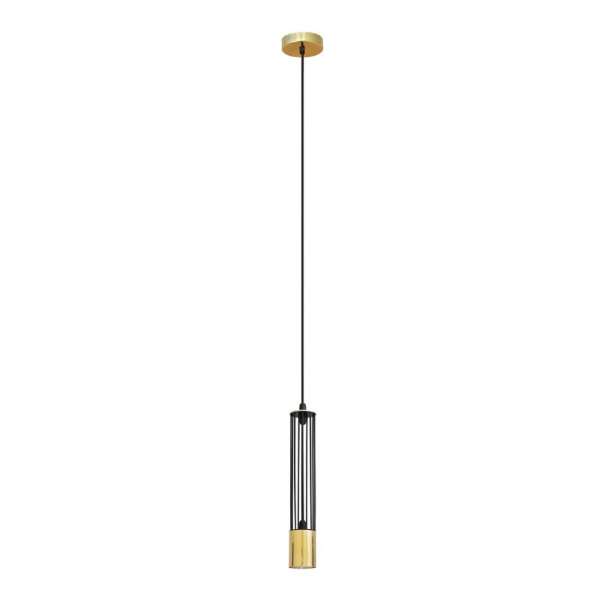 LED Hanglamp aan een koord BARS 1xGU10/4,8W/230V zwart/goud