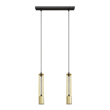 LED Hanglamp aan een koord BARS 2xGU10/4,8W/230V goud/zwart