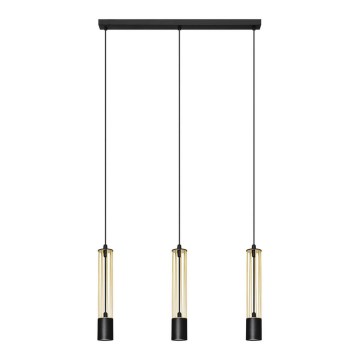 LED Hanglamp aan een koord BARS 3xGU10/4,8W/230V goud/zwart