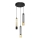 LED Hanglamp aan een koord BARS 3xGU10/4,8W/230V zwart/goud