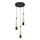 LED Hanglamp aan een koord BARS 3xGU10/4,8W/230V zwart/gouden