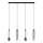 LED Hanglamp aan een koord BARS 4xGU10/4,8W/230V zwart/gouden