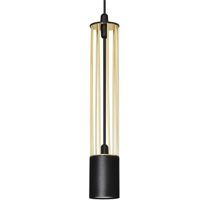 LED Hanglamp aan een koord BARS 4xGU10/4,8W/230V zwart/gouden