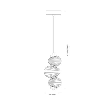 LED Hanglamp aan een koord BOLLA LED/12W/230V diameter 16 cm goud