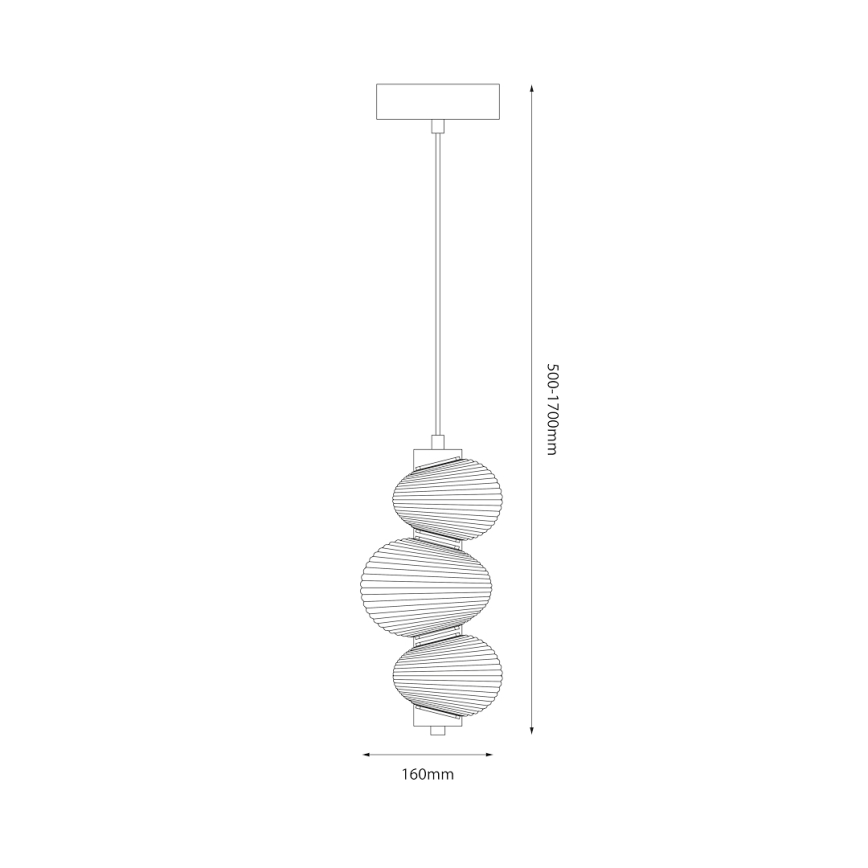 LED Hanglamp aan een koord BOLLA LED/12W/230V diameter 16 cm goud