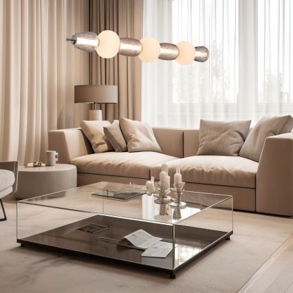 LED Hanglamp aan een koord CARO LED/42W/230V glanzend chroom