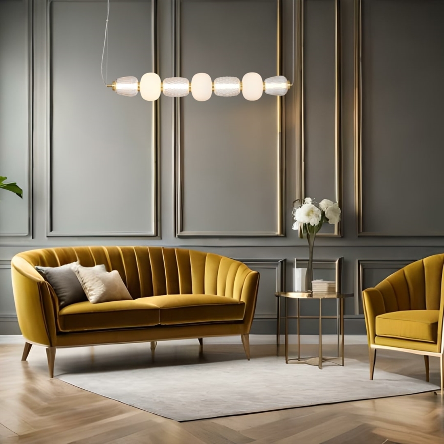LED Hanglamp aan een koord CARO LED/42W/230V goud