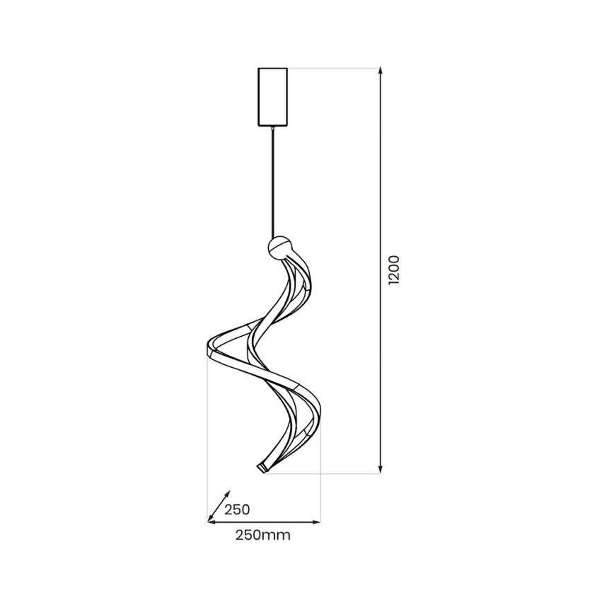 LED Hanglamp aan een koord COLIA LED/19W/230V zwart/goud