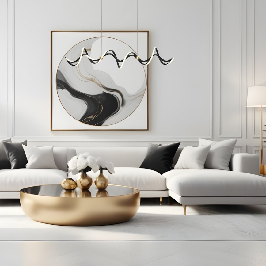 LED Hanglamp aan een koord COLIA LED/55W/230V zwart/goud