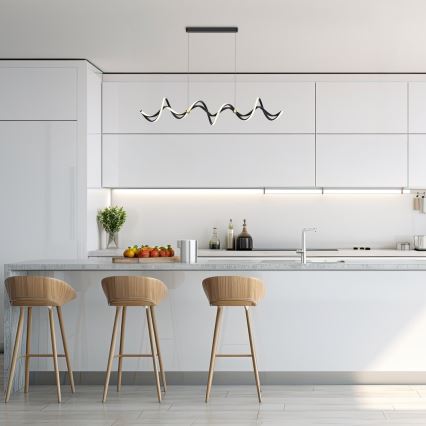 LED Hanglamp aan een koord COLIA LED/55W/230V zwart/goud