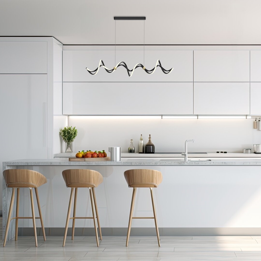 LED Hanglamp aan een koord COLIA LED/55W/230V zwart/goud