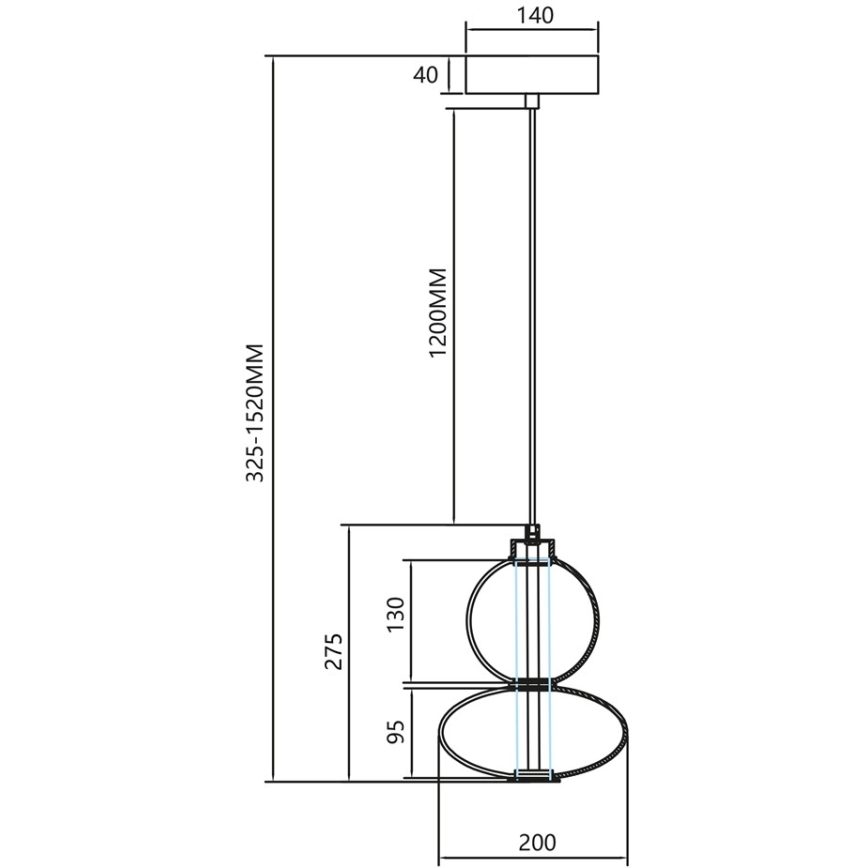 LED Hanglamp aan een koord DAPHNE LED/12W/230V grijs