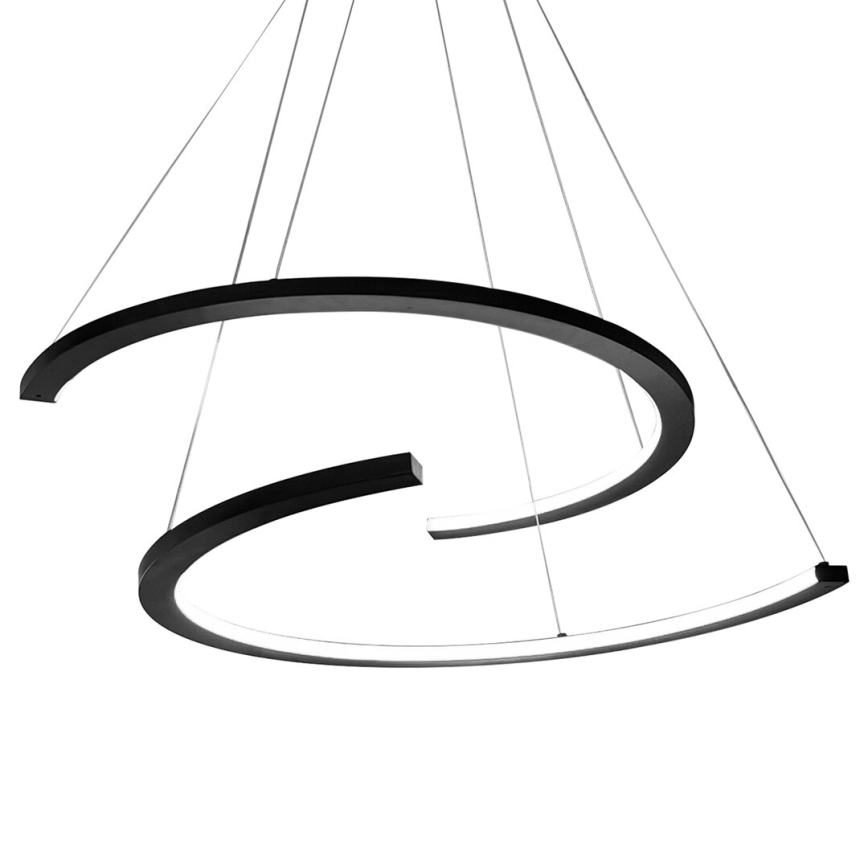 LED Hanglamp aan een koord DOUBLEMOON LED/30W/230V zwart