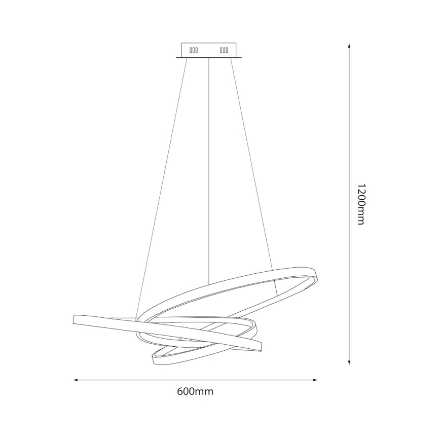 LED Hanglamp aan een koord EMPOLI LED/55W/230V zwart