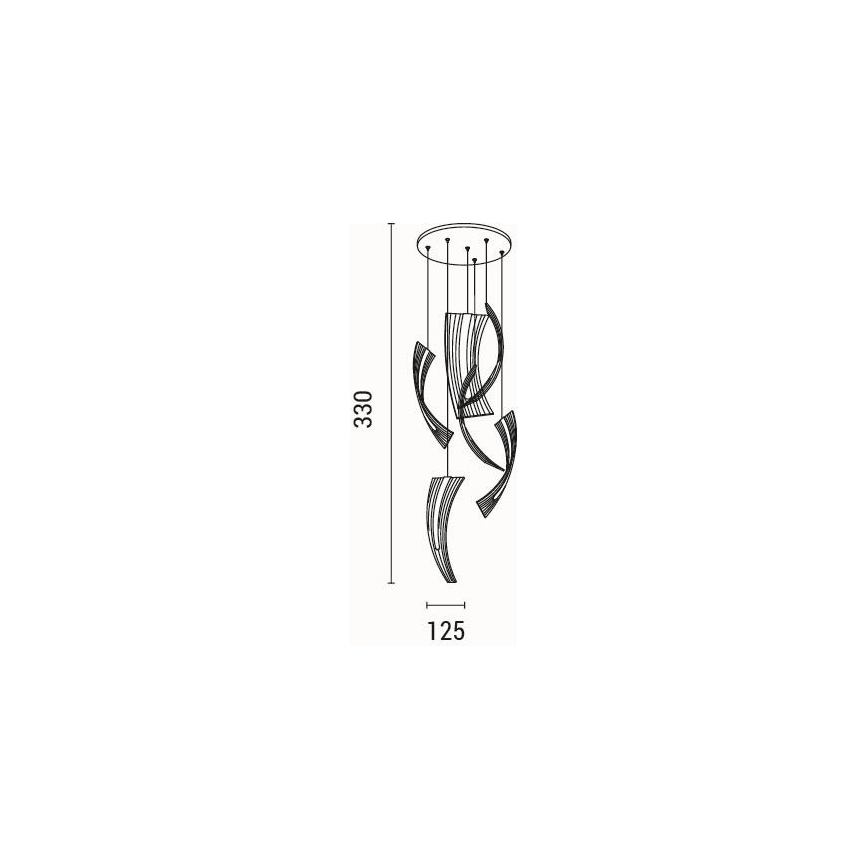LED Hanglamp aan een koord FIRENZE 6xLED/10W/230V 3000K