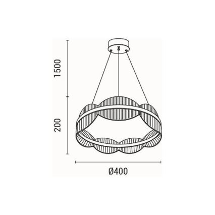LED Hanglamp aan een koord FIRENZE LED/48W/230V 3000K diameter 40 cm
