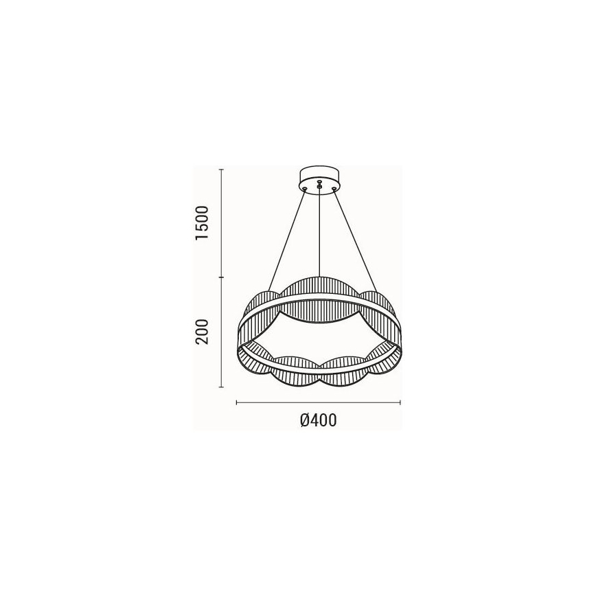 LED Hanglamp aan een koord FIRENZE LED/48W/230V 3000K diameter 40 cm