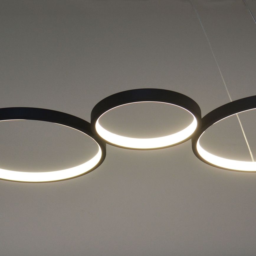 LED Hanglamp aan een koord FLAMENCO LED/42W/230V 4000K zwart