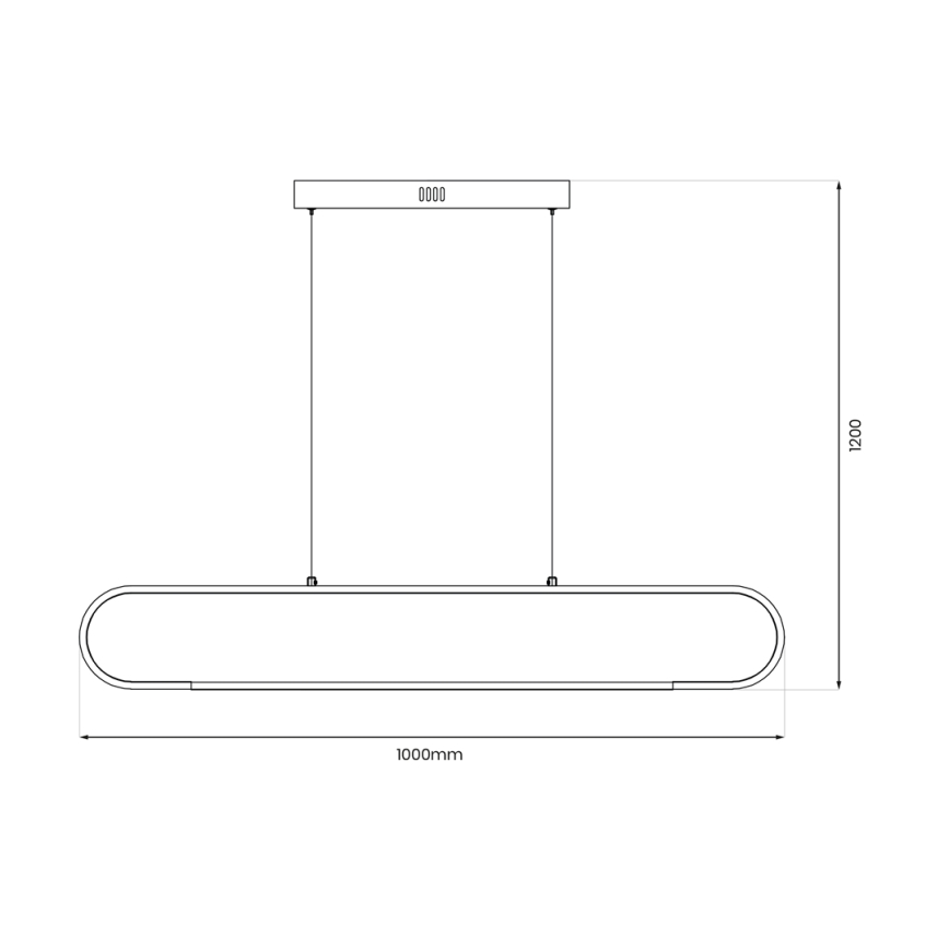 LED Hanglamp aan een koord FRAME LED/42W/230V zwart