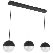 LED Hanglamp aan een koord FURNI 3xLED/5W/230V zwart
