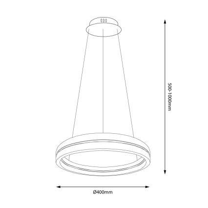LED Hanglamp aan een koord GRAVITY LED/36W/230V zwart