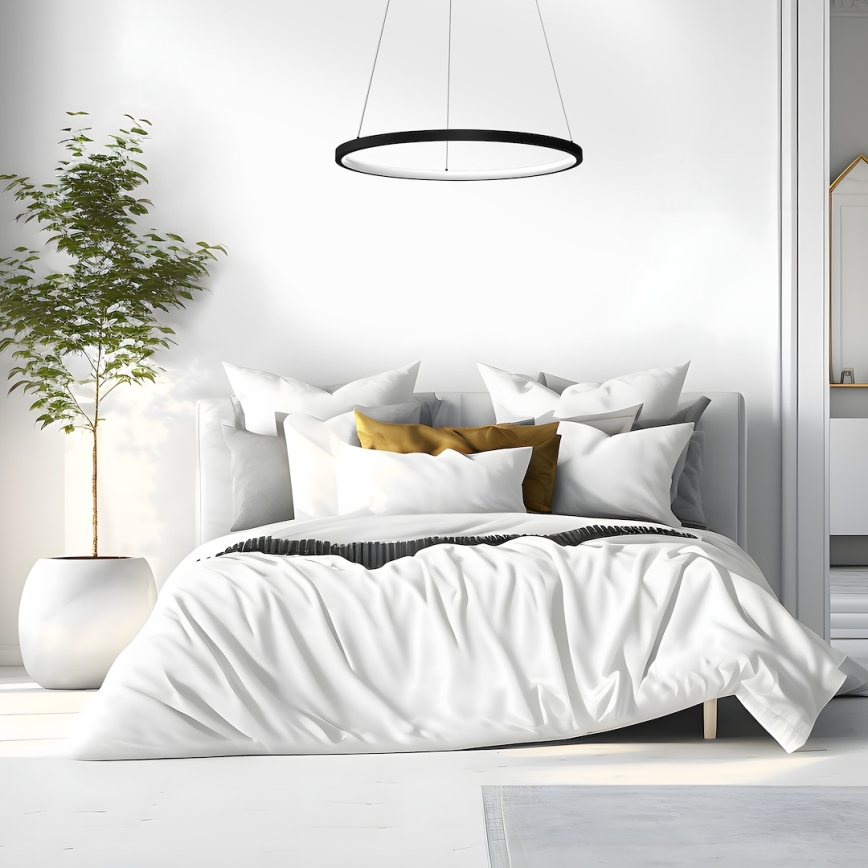 LED Hanglamp aan een koord HOOP LED/27W/230V diameter 50 cm 4000K zwart