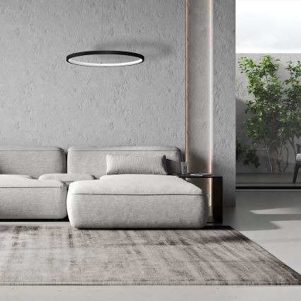 LED Hanglamp aan een koord HOOP LED/27W/230V diameter 50 cm 4000K zwart