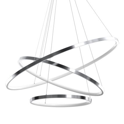 LED Hanglamp aan een koord HOOP LED/93W/230V diameter 80 cm 4000K glanzend chroom