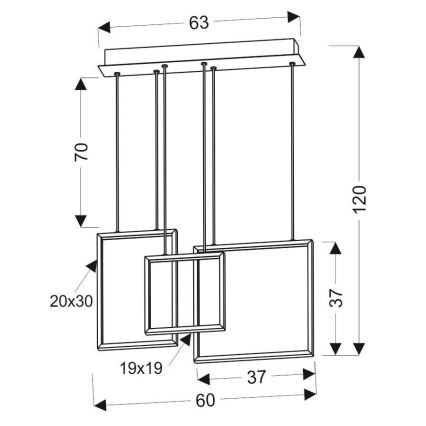 LED Hanglamp aan een koord KEOS LED/36W/230V